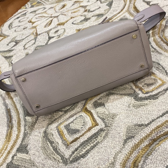 ♠️ Kate spade beautiful gray leather large top handle satchel shoulder bag ♠️ - Picture 7 of 16